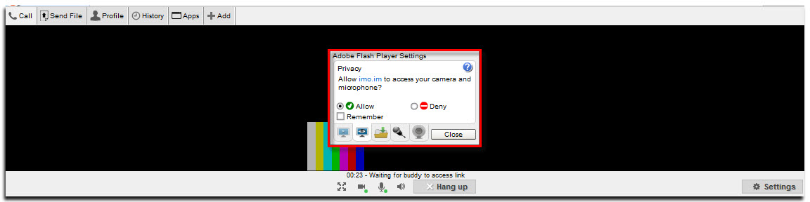 Fig 04: Adobe Flash Player Settings